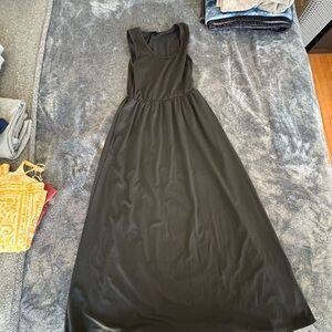 SHEIN Black Maxi Sundress Scoop Neck Sleeveless